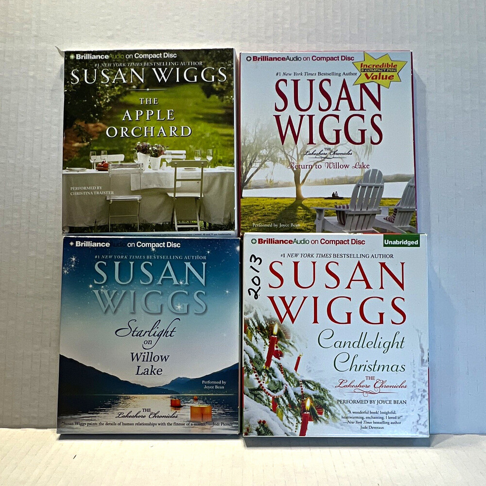 Brilliance Audio Susan Wiggs Audiobook CD Lot 4: Apple Orchard, Willow Lake